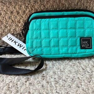 IHKWIP Quilted Turquoise Crossbody Bag